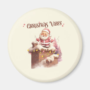 Íman Papais noeis de Natal Vibes Rosa