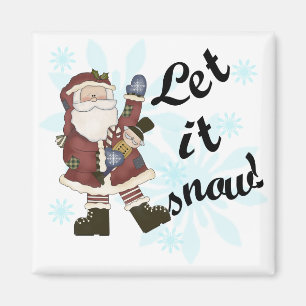 Íman Papais noeis Deixam-na Neve T-shirts e presentes