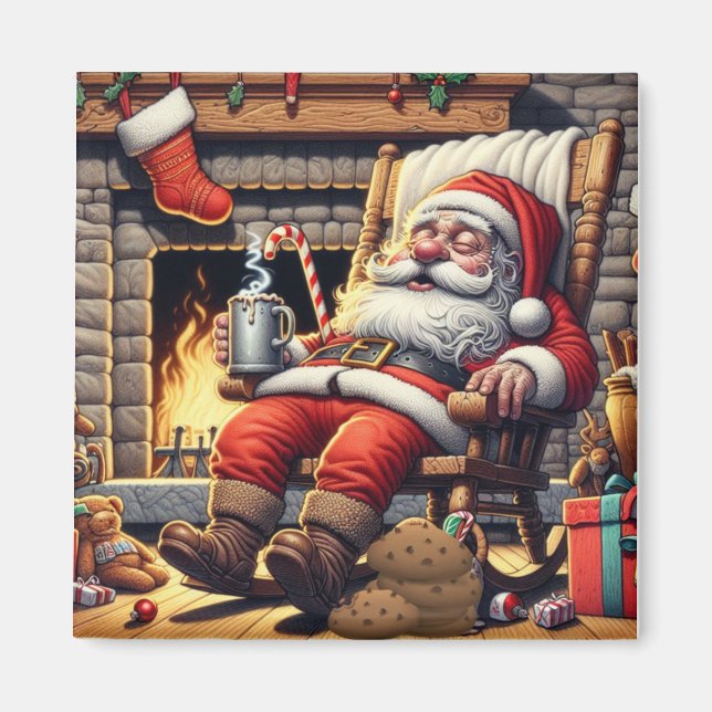Íman Papais noeis dormindo no Natal (Frente)