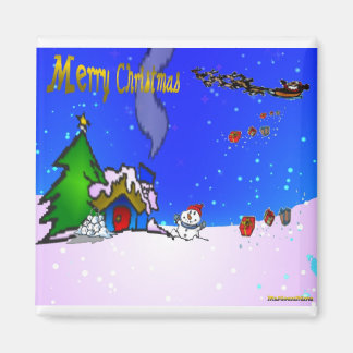 Íman Papais noeis_drops_gifts_by_snowman_and_snow_cover