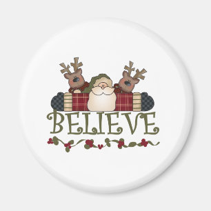 Íman Papais noeis e Reindeer Acredite