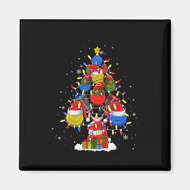 Íman Papais noeis Elf Disk Golf Ball Tools Xmas Tree Me (Frente)