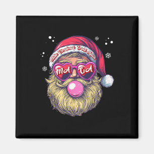 Íman Papais noeis Engraçados Bolha Rosa De Natal Goma F
