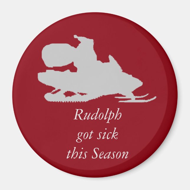 Íman Papais noeis engraçados no ímã para moto de neve (Frente)