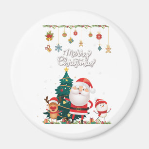Íman Papais noeis engraçados, Snowman, Reindeer Feliz 