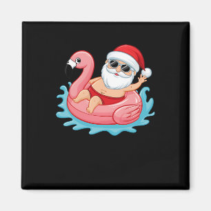 Íman Papais noeis Flamingo Floatie Engraçado Natal Em J