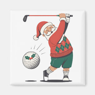 Íman Papais noeis Jogando Golfe Jogador de Natal Golfe