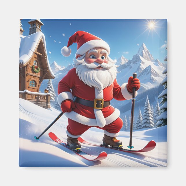 Íman Papais noeis no Skies Magnet (Frente)