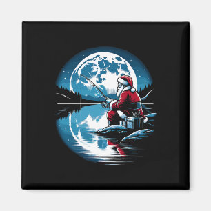 Íman Papais noeis pescando Natal Xmas Pescadores Peixes