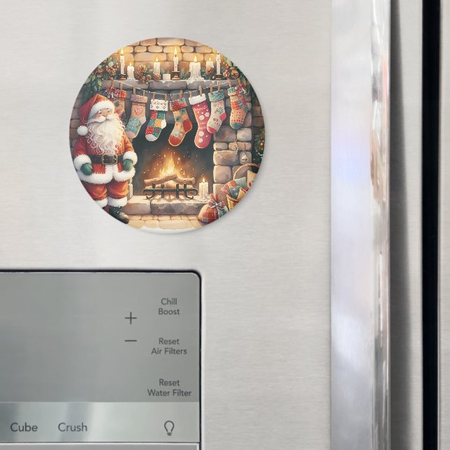 Íman Papais noeis por Lareira das existências de Natal (In Situ (Fridge))