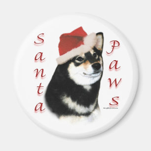 Íman Papais noeis preto Shiba Inu - Pinças - Magnet