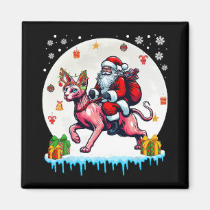 Íman Papais noeis Riding Reindeer Sphynx Cat Proprietár
