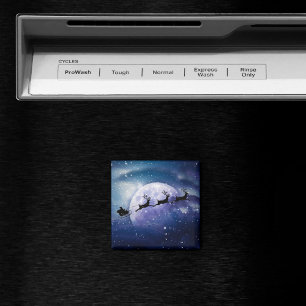 Íman Papais noeis Sleigh Fantasy Galaxy Night Sky