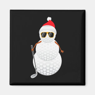 Íman Papais noeis Snowman Golf Ball Golfer Golfer Gift