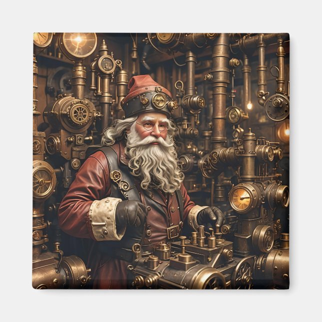 Íman Papais noeis Steampunk Magnet (Frente)