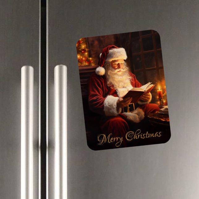 Íman Papais noeis Vintage Lendo um Livro (Criador carregado)