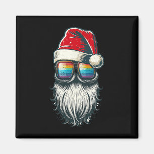 Íman Papais noeis Vintage Óculos Rainbow Christmas Sant