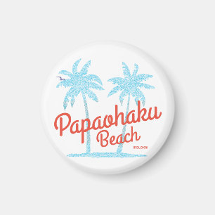 Íman Papaohaku Beach Molokai Hawaii Vintage Coral Blue