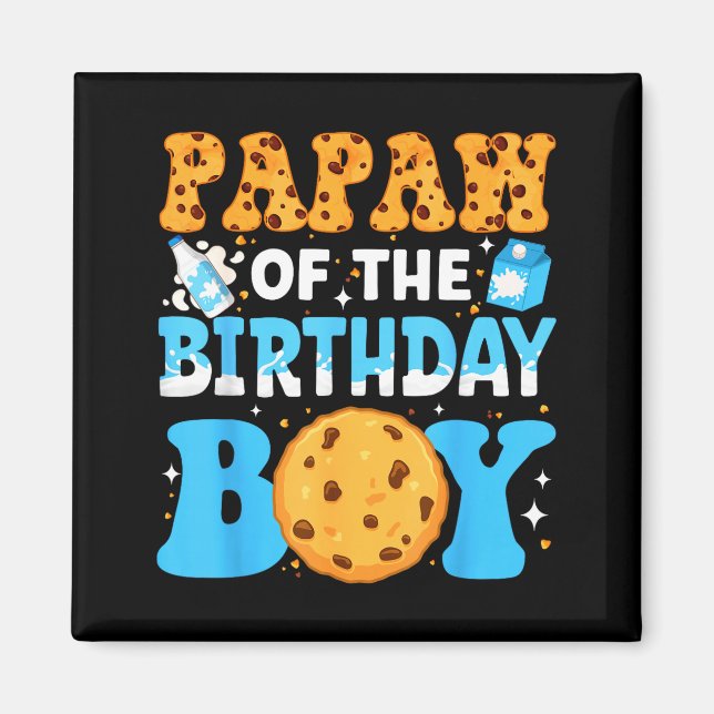 Íman Papaw Of The Birthday Boy Milk And Cookies 1st Bir (Frente)