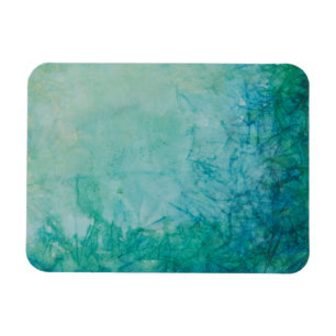 Íman Papel com abstrato azul, verde, e preto da pintura