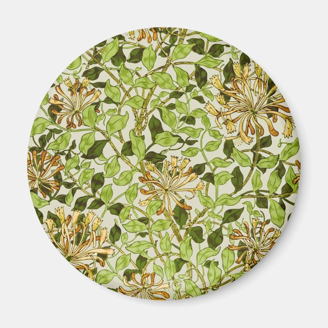 Íman Papel de Parede Floral Honeysuckle de William Morr (Frente)