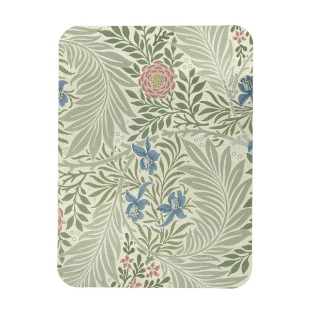Íman Papel de Parede Floral Larkspur de William Morris (Vertical)