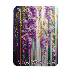 Íman Papel de Parede Florido do Dia das Mães Violeta Wi