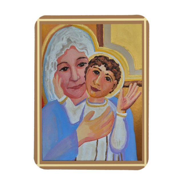 Íman Papel-Ícone Madonna e Child (Vertical)