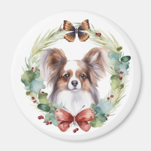 Íman Papillon Christmas Wreath Festivo Pup