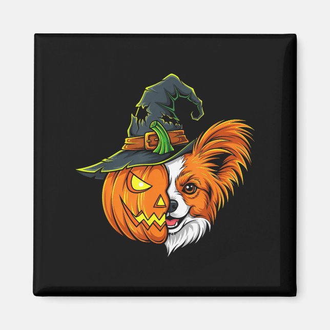 Íman Papoila Abóbora Jack O Lanterna Halloween Crianças (Frente)