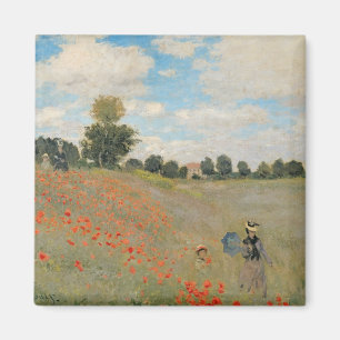 Íman Papoilas selvagens de Claude Monet  , perto de
