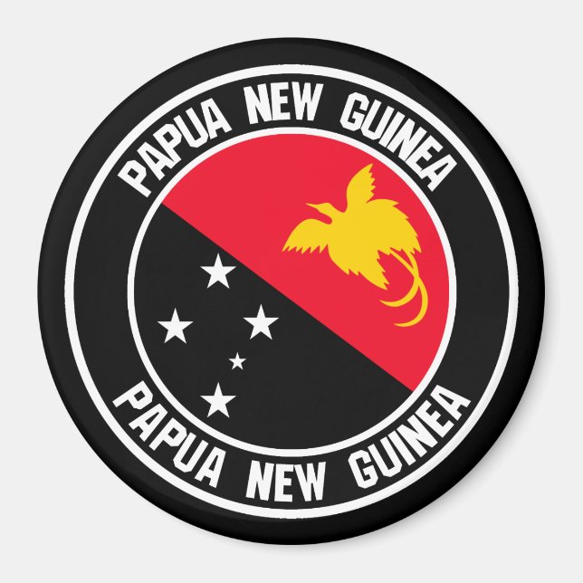 Íman Papua Nova Guiné - Arredondada Emblem (Frente)