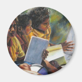 Íman Papua-Nova Guiné crianças lendo livros