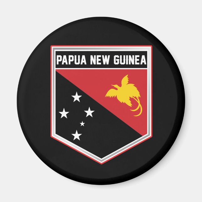 Íman Papua Nova Guiné - Sinalizador Shield (Frente)