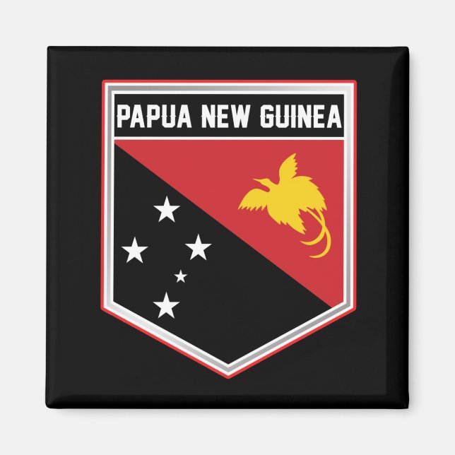 Íman Papua Nova Guiné - Sinalizador Shield (Frente)
