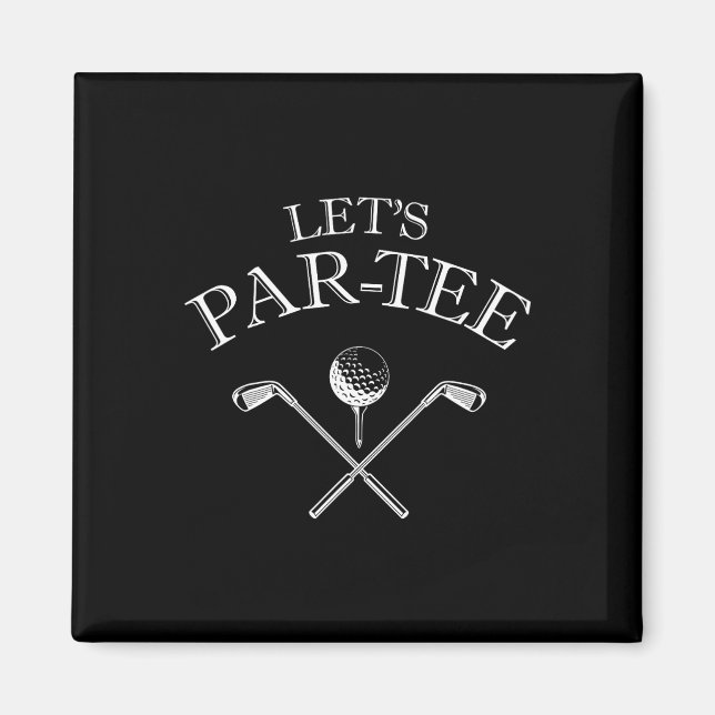 Íman Par De Vamos Engraçado Do Vamos Do Golfe Tee 2 (Frente)