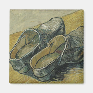 Íman Par Van Gogh de Couro Clogs (F607) Belas Artes