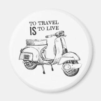 Íman "Para a Viagem é viver", Viagem Themed Magnet