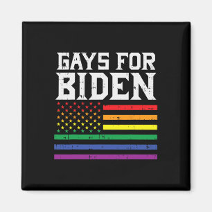 Íman Para Biden 2020 Us Flag Lgbt Rainbow Joe President