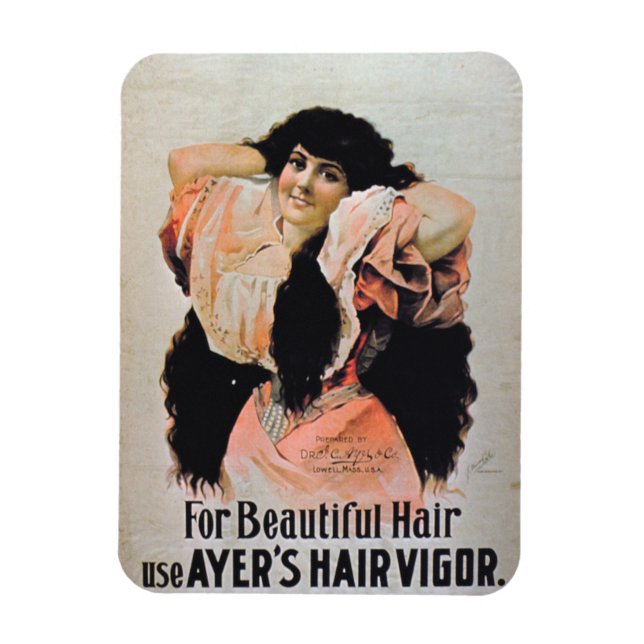 Íman "Para Cabelo Bonito Utilizar Vigor do Cabelo de Ay (Vertical)