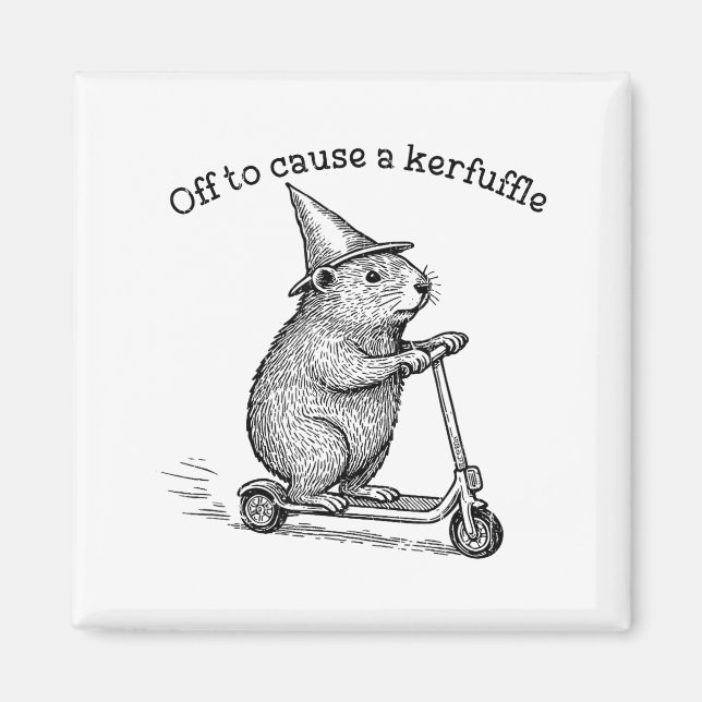 Íman Para Causar Uma Confusão, Patinho Scooter Divertid (Frente)