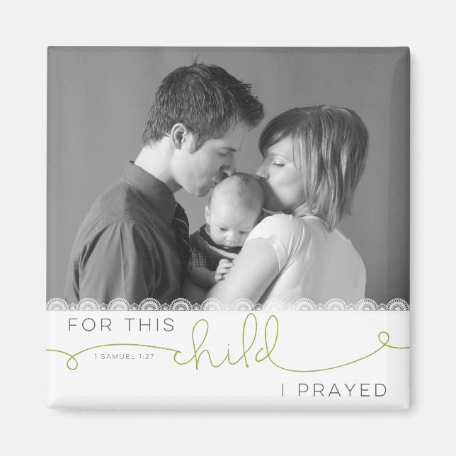 Íman Para esta Criança, Rezei - 1 Samuel 1:27 (Frente)