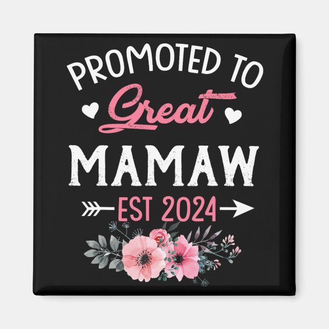 Íman Para Excelente Mamaw Est 2024 Flor (Frente)