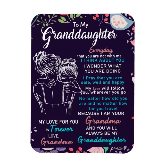 Íman Para Minha Avó Presente Da Vovó, Flor Lover (Vertical)