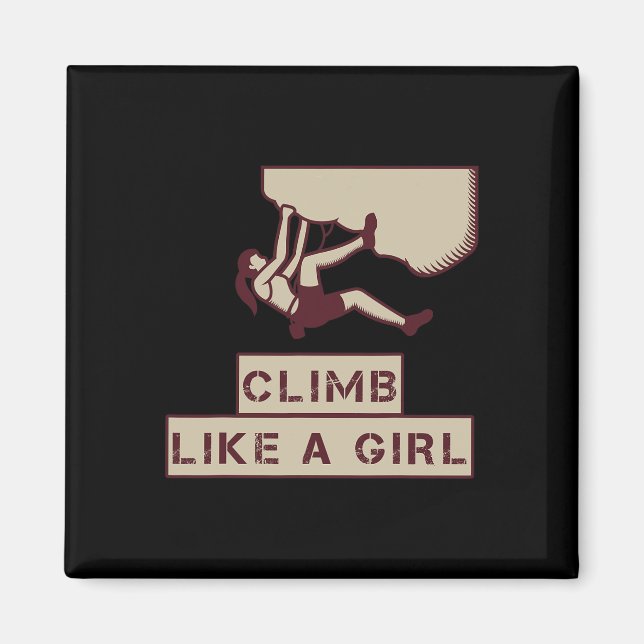 Íman Para Mulheres de Escalada de Rocha - Escalar Como  (Frente)