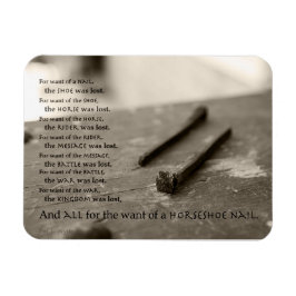 Íman Para o desejo de um prego... Say Magnet 3" por 4"