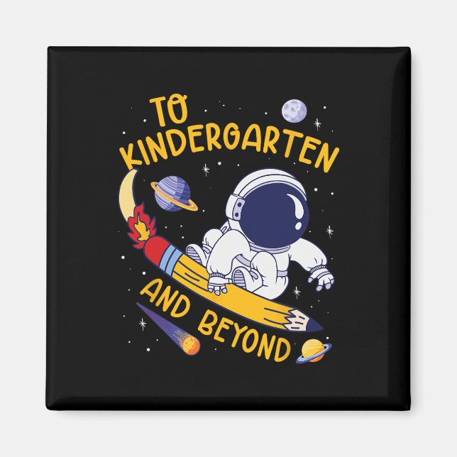Íman Para o jardim de infância e além astronauta volta  (Frente)