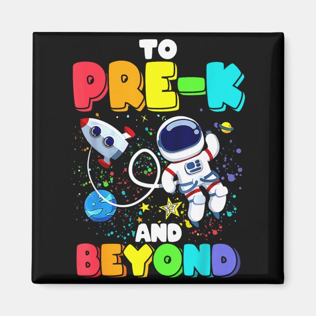 Íman Para o Pré-K e Além Astronauta Volta às Aulas (Frente)