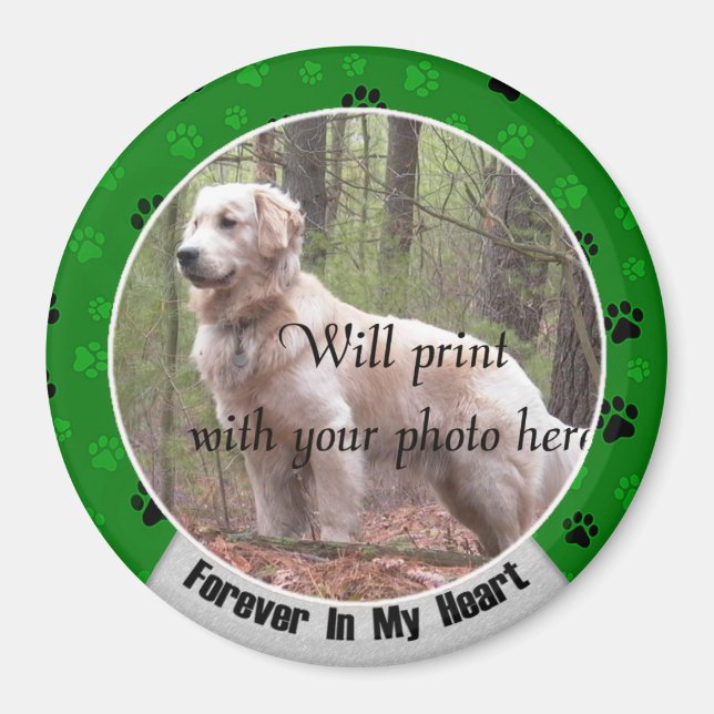 Íman Para sempre em meu Cachorro ou Memorial de Gato (Frente)