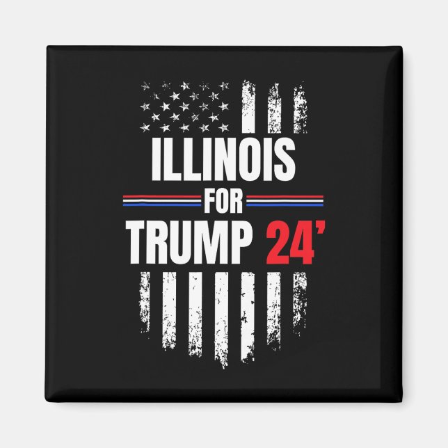 Íman Para Trump 2024 American Flag (Frente)